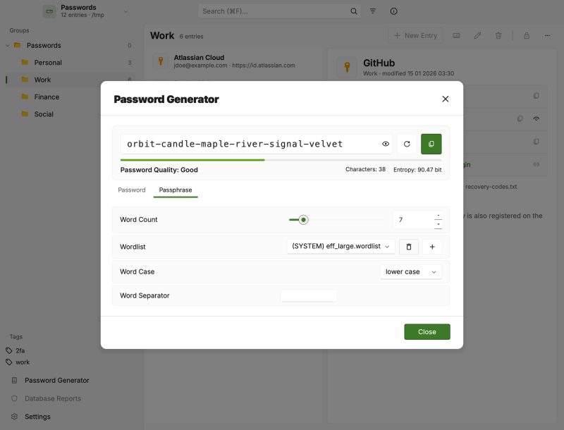 Passphrase Generator