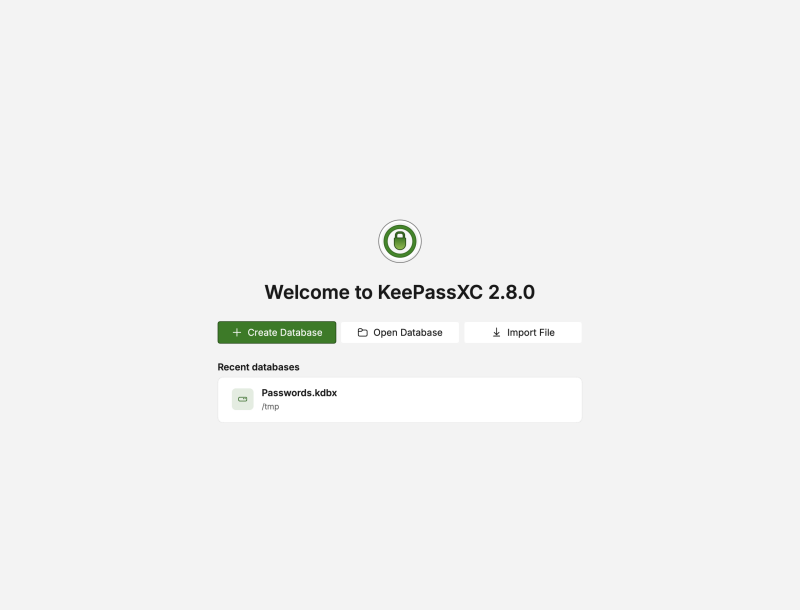 Welcome Screen