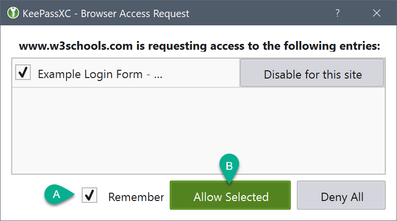 browser confirm access dialog