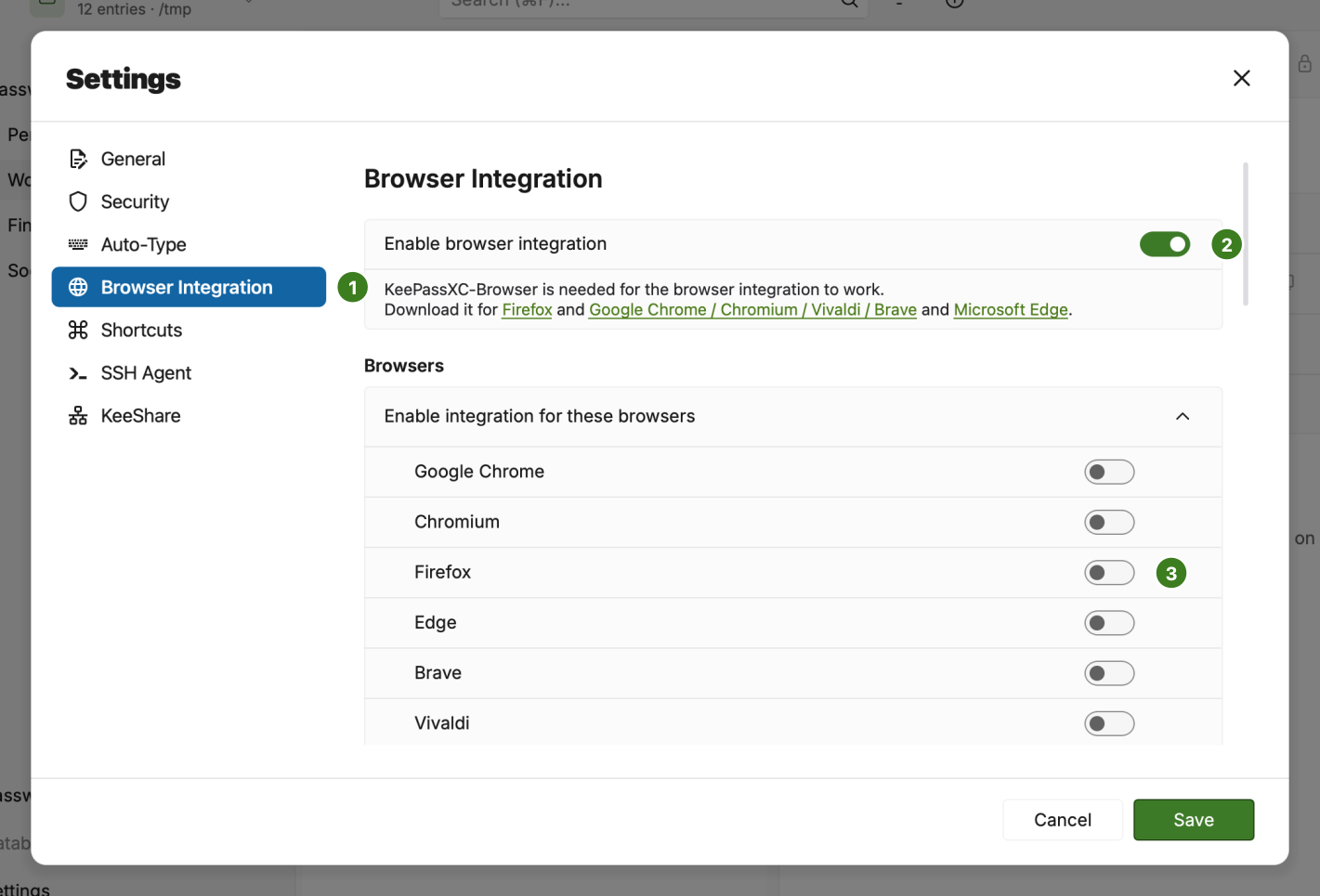 browser settings