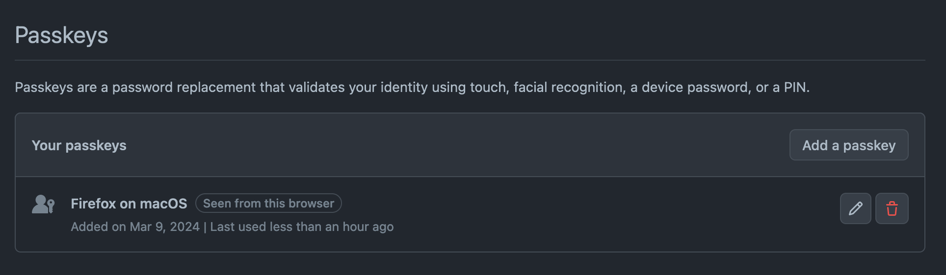 passkeys github 4