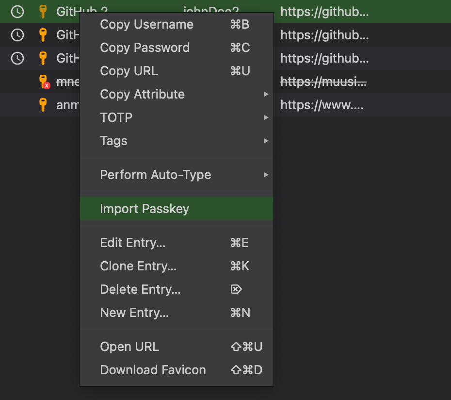passkeys import passkey to entry